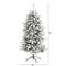 5ft. Pre-Lit Flocked Livingston Fir Pinecones Artificial Christmas Tree with Clear Warm LED Lights